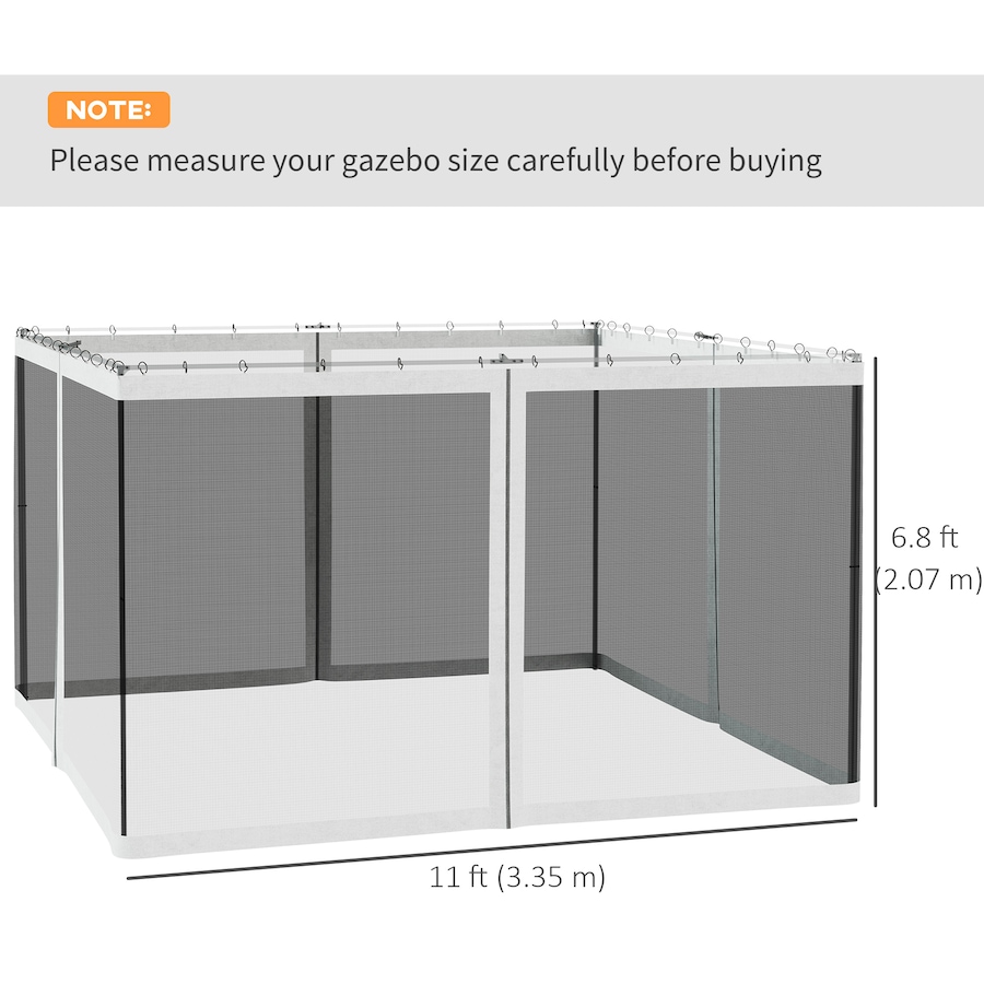 Image 988373_ALTMORE2.jpg, Product 988-373 / Price $64.99, Outsunny 10' x 12' Gazebo Replacement Mosquito Netting, White from Outsunny on TSC.ca's Home & Garden department