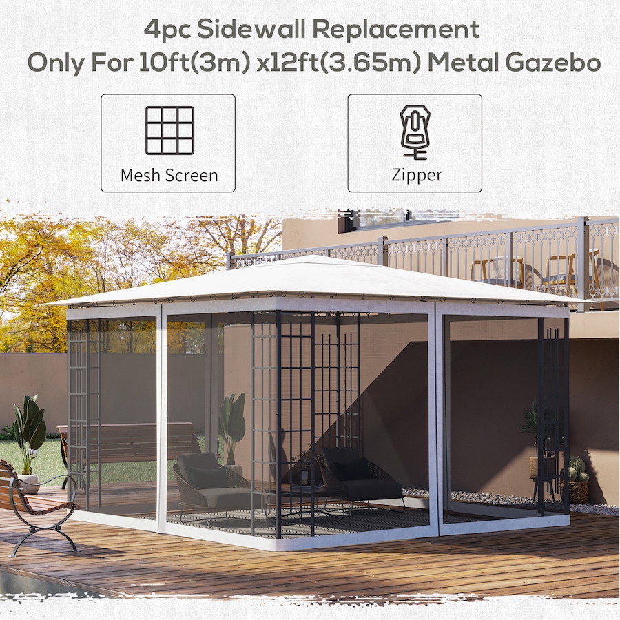 Image 988373_ALTMORE3.jpg, Product 988-373 / Price $64.99, Outsunny 10' x 12' Gazebo Replacement Mosquito Netting, White from Outsunny on TSC.ca's Home & Garden department