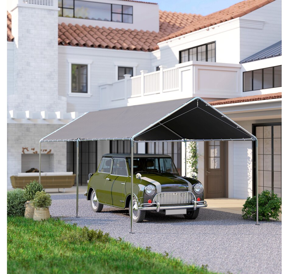 Image 988374_ALTMORE7.jpg, Product 988-374 / Price $229.99, Outsunny 10'x20' Carport Heavy Duty Galvanized Car Canopy, Grey from Outsunny on TSC.ca's Home & Garden department