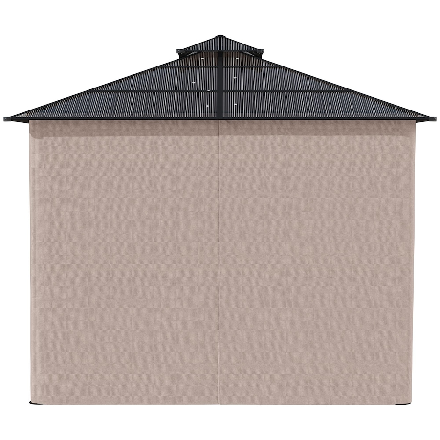 Image 988375_ALTMORE7.jpg, Product 988-375 / Price $699.99, Outsunny 10' x 10' Double Roof Hardtop Gazebo with Nettings Curtains Khaki from Outsunny on TSC.ca's Home & Garden department