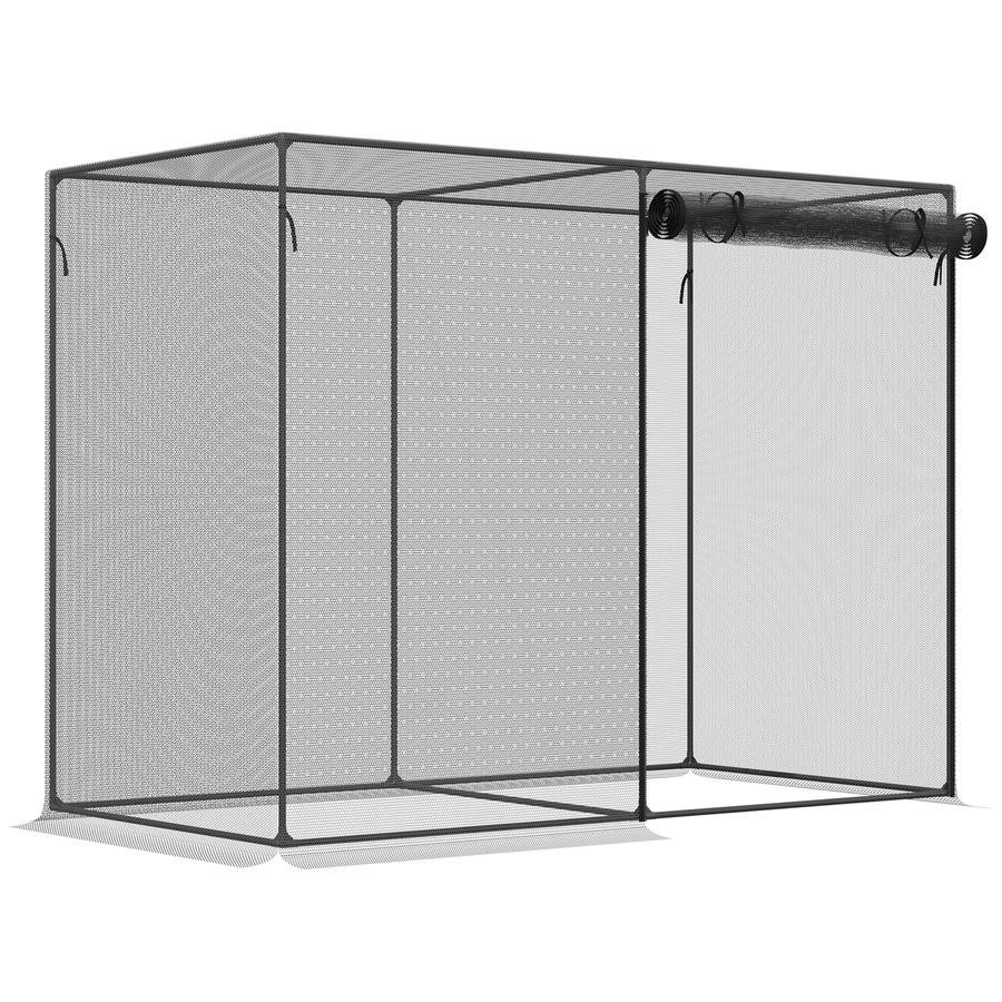 Image 988377.jpg, Product 988-377 / Price $61.99, Outsunny 6.5 x 3.3ft Crop Cage, Zippered Door Plant Protection Tent Black from Outsunny on TSC.ca's Home & Garden department