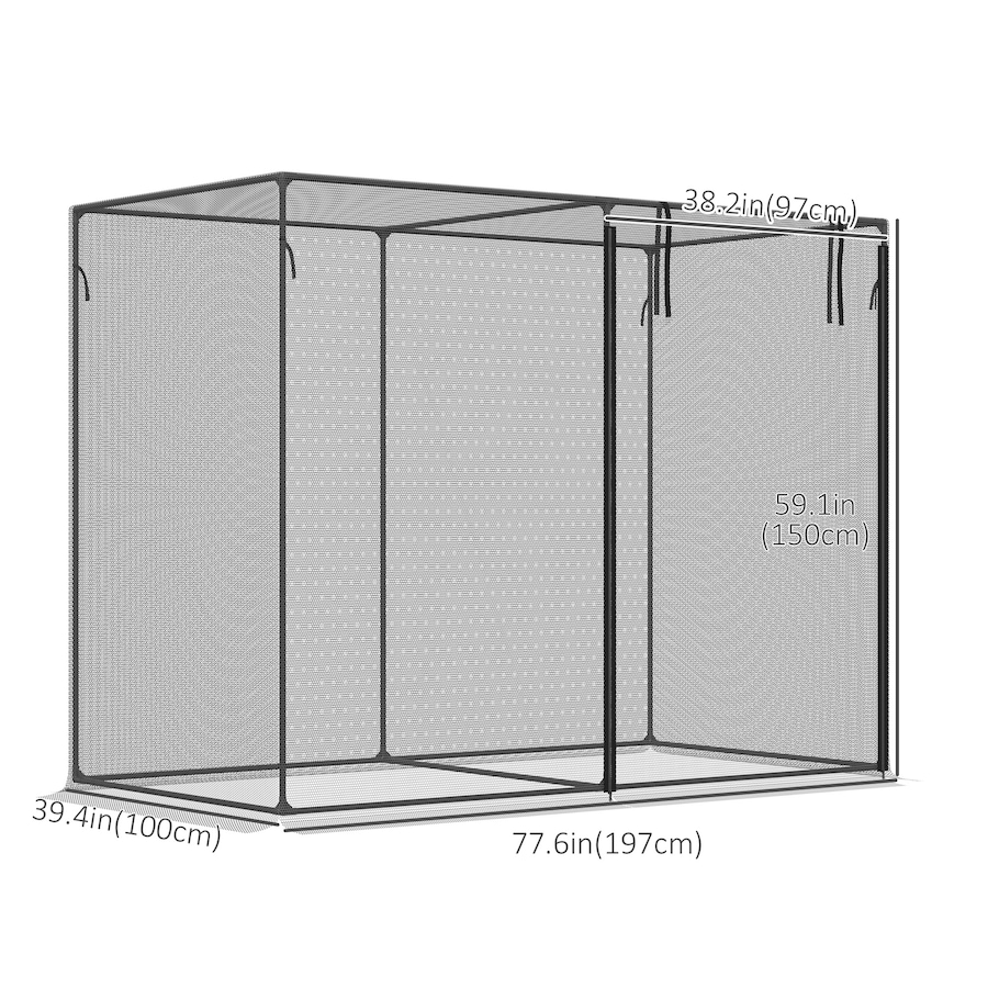 Image 988377_ALTMORE2.jpg, Product 988-377 / Price $61.99, Outsunny 6.5 x 3.3ft Crop Cage, Zippered Door Plant Protection Tent Black from Outsunny on TSC.ca's Home & Garden department