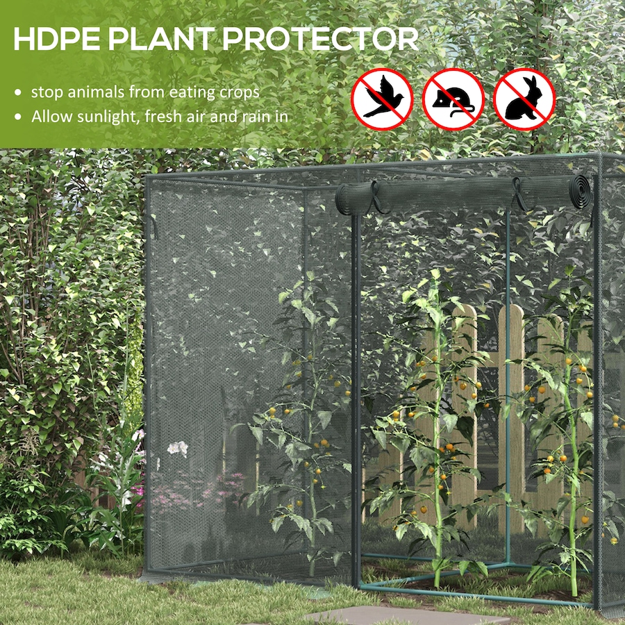 Image 988377_ALTMORE3.jpg, Product 988-377 / Price $61.99, Outsunny 6.5 x 3.3ft Crop Cage, Zippered Door Plant Protection Tent Black from Outsunny on TSC.ca's Home & Garden department