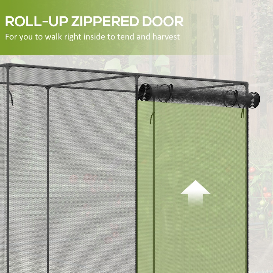 Image 988377_ALTMORE5.jpg, Product 988-377 / Price $61.99, Outsunny 6.5 x 3.3ft Crop Cage, Zippered Door Plant Protection Tent Black from Outsunny on TSC.ca's Home & Garden department