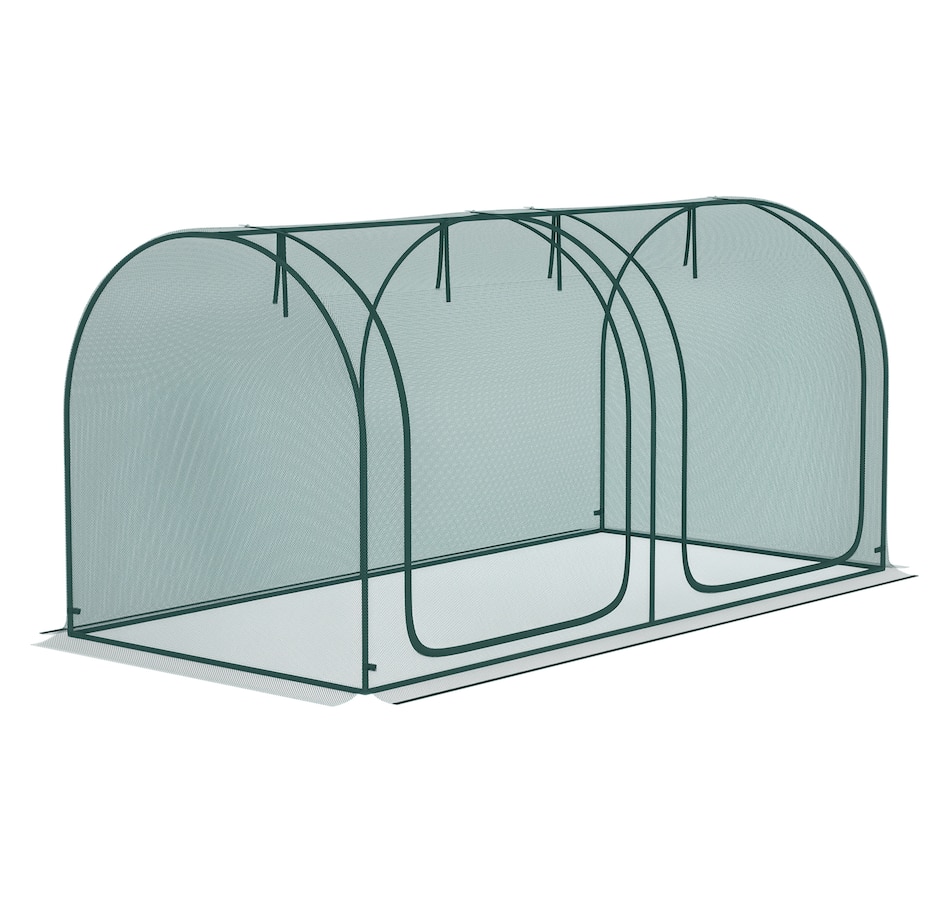 Image 988381.jpg, Product 988-381 / Price $69.99, Outsunny 8 x 3ft Crop Cage with Two Zippered Doors Dark Green from Outsunny on TSC.ca's Home & Garden department