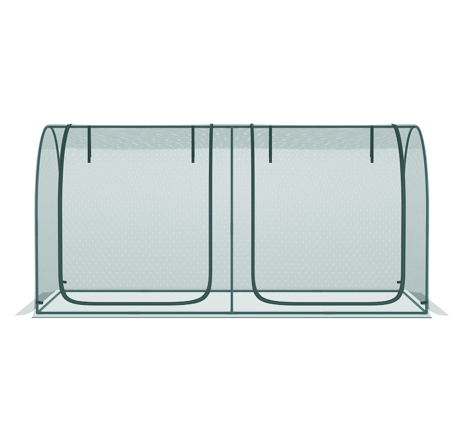 Image 988381_ALTMORE7.jpg, Product 988-381 / Price $69.99, Outsunny 8 x 3ft Crop Cage with Two Zippered Doors Dark Green from Outsunny on TSC.ca's Home & Garden department