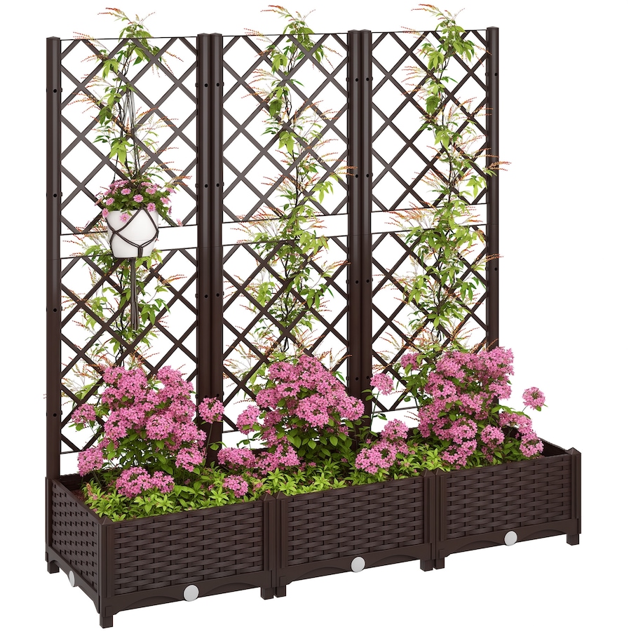 Image 988384.jpg, Product 988-384 / Price $119.99, Outsunny Plastic Raised Bed, Garden Box with Trellis, 47" x 16" x 48" from Outsunny on TSC.ca's Home & Garden department