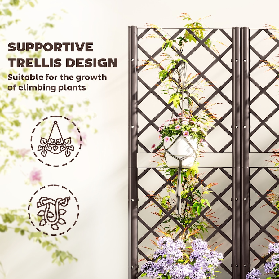 Image 988384_ALTMORE3.jpg, Product 988-384 / Price $119.99, Outsunny Plastic Raised Bed, Garden Box with Trellis, 47" x 16" x 48" from Outsunny on TSC.ca's Home & Garden department