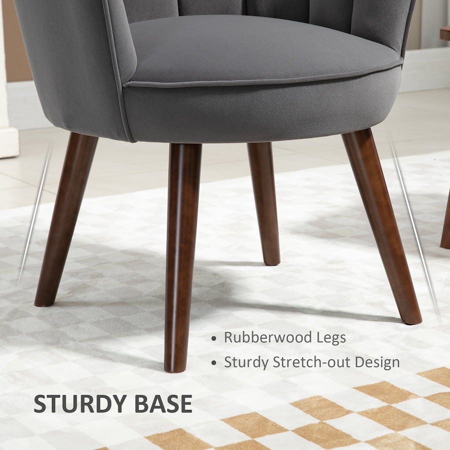 Image 988401_ALTMORE13.jpg, Product 988-401 / Price $194.99, HOMCOM Modern Velvet-Touch Fabric Accent Chair Leisure Club Chair Wood Legs from HOMCOM on TSC.ca's Home & Garden department