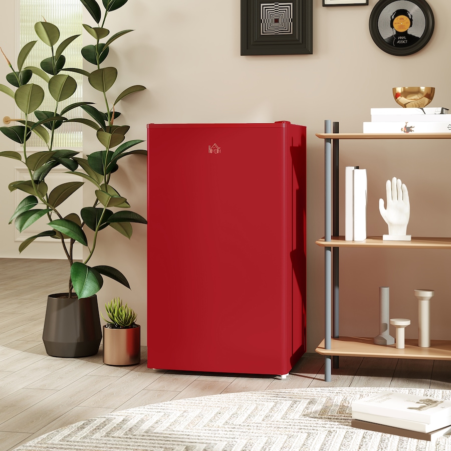 Image 988412_ALTMORE1.jpg, Product 988-412 / Price $249.99, HOMCOM Mini Fridge with Freezer Thermostat Reversible Door, Red from HOMCOM on TSC.ca's Kitchen department
