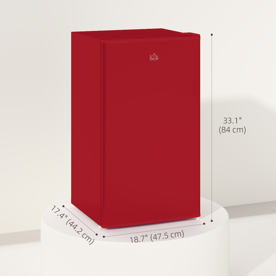 Image 988412_ALTMORE2.jpg, Product 988-412 / Price $249.99, HOMCOM Mini Fridge with Freezer Thermostat Reversible Door, Red from HOMCOM on TSC.ca's Kitchen department