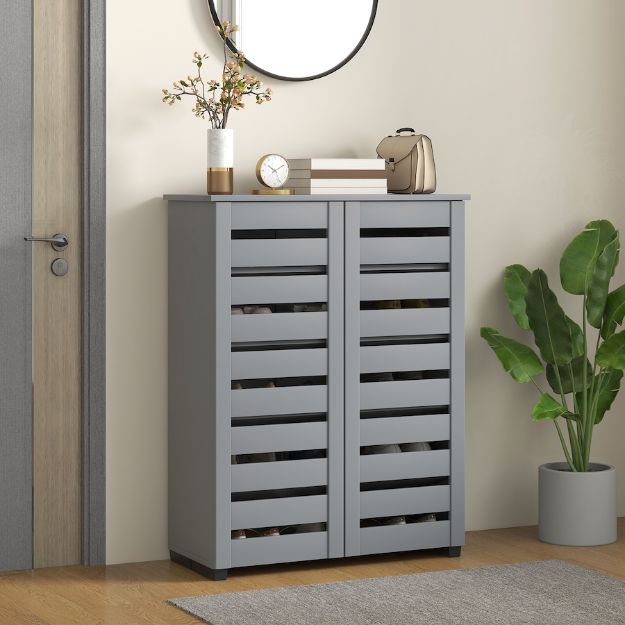 Image 988471_ALTMORE10.jpg, Product 988-471 / Price $159.99 - $172.99, HOMCOM Shoe Storage Cabinet with Slatted Doors for 15 Pairs of Shoes from HOMCOM on TSC.ca's Home & Garden department