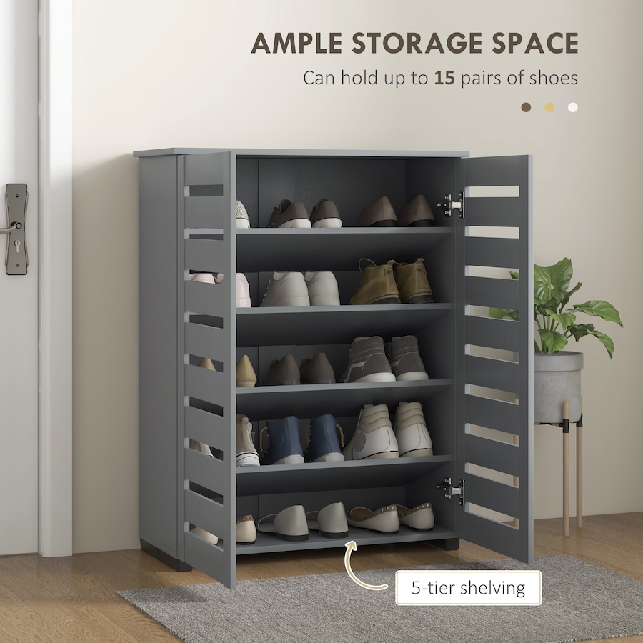 Image 988471_ALTMORE12.jpg, Product 988-471 / Price $159.99 - $172.99, HOMCOM Shoe Storage Cabinet with Slatted Doors for 15 Pairs of Shoes from HOMCOM on TSC.ca's Home & Garden department