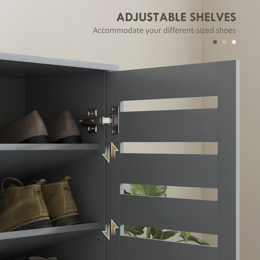Image 988471_ALTMORE14.jpg, Product 988-471 / Price $159.99 - $172.99, HOMCOM Shoe Storage Cabinet with Slatted Doors for 15 Pairs of Shoes from HOMCOM on TSC.ca's Home & Garden department