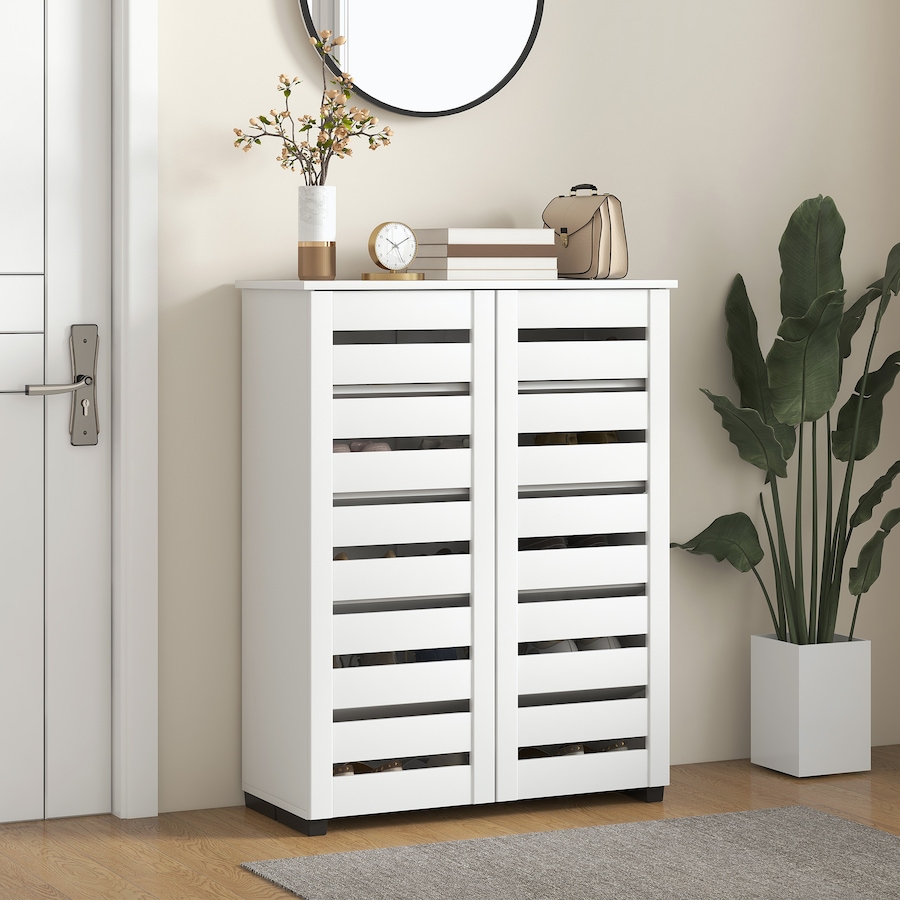 Image 988471_ALTMORE18.jpg, Product 988-471 / Price $159.99 - $172.99, HOMCOM Shoe Storage Cabinet with Slatted Doors for 15 Pairs of Shoes from HOMCOM on TSC.ca's Home & Garden department