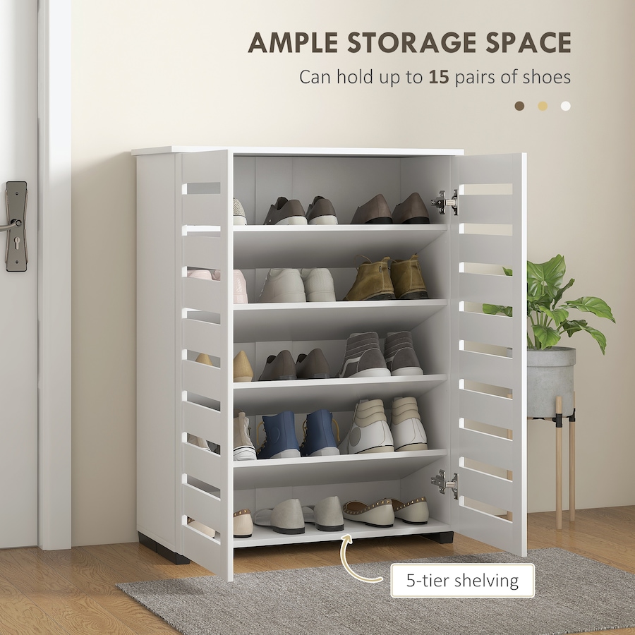 Image 988471_ALTMORE20.jpg, Product 988-471 / Price $159.99 - $172.99, HOMCOM Shoe Storage Cabinet with Slatted Doors for 15 Pairs of Shoes from HOMCOM on TSC.ca's Home & Garden department