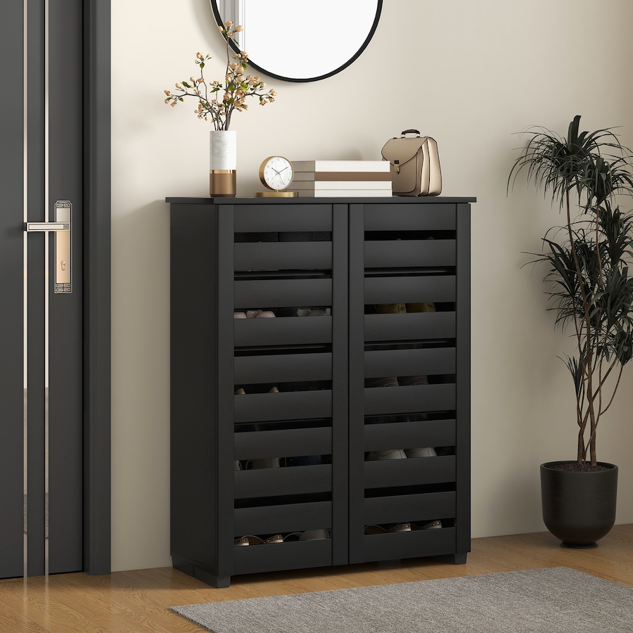 Image 988471_ALTMORE26.jpg, Product 988-471 / Price $159.99 - $172.99, HOMCOM Shoe Storage Cabinet with Slatted Doors for 15 Pairs of Shoes from HOMCOM on TSC.ca's Home & Garden department