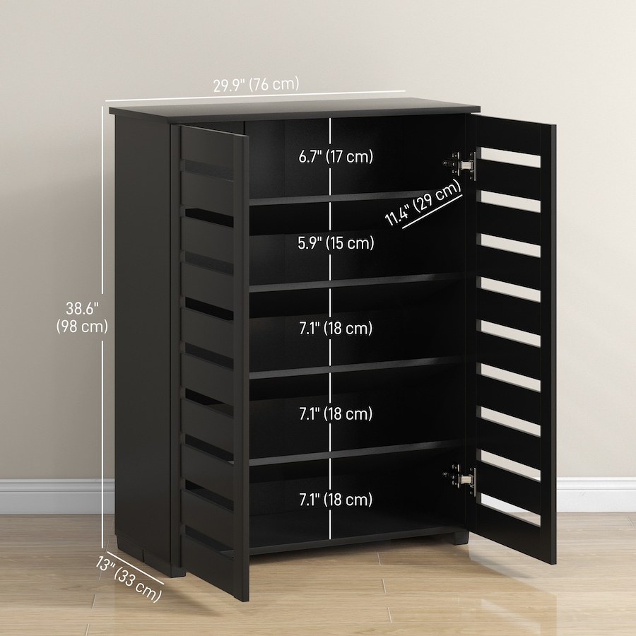 Image 988471_ALTMORE27.jpg, Product 988-471 / Price $159.99 - $172.99, HOMCOM Shoe Storage Cabinet with Slatted Doors for 15 Pairs of Shoes from HOMCOM on TSC.ca's Home & Garden department