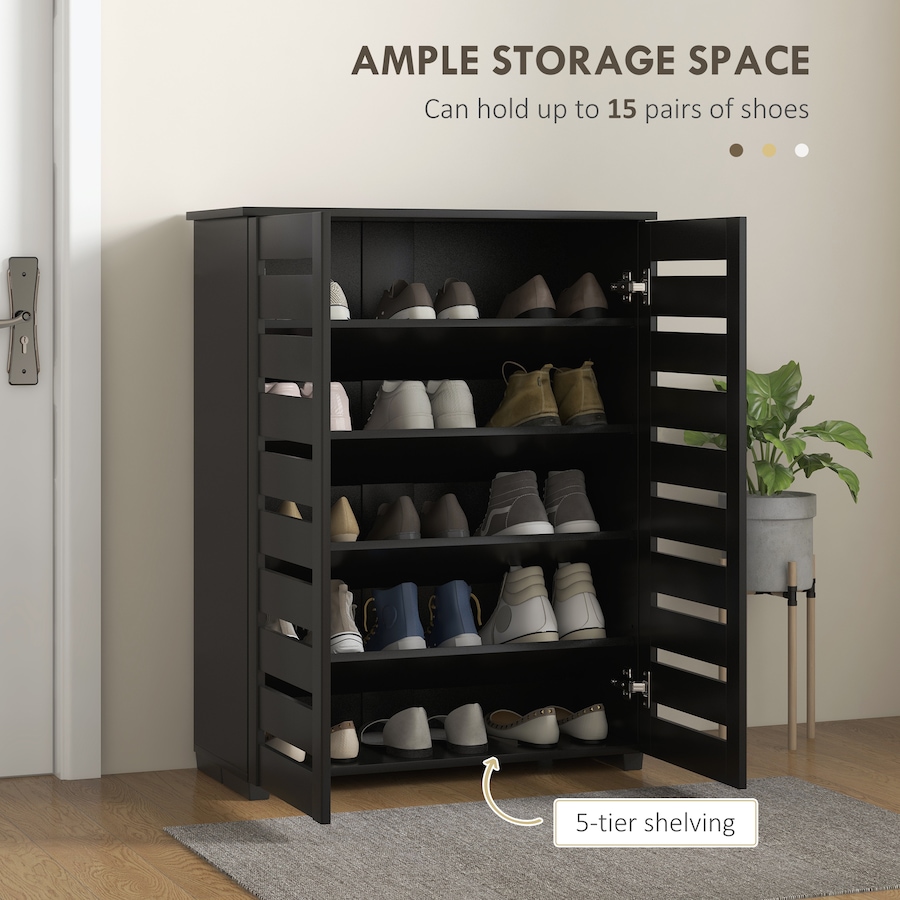 Image 988471_ALTMORE28.jpg, Product 988-471 / Price $159.99 - $172.99, HOMCOM Shoe Storage Cabinet with Slatted Doors for 15 Pairs of Shoes from HOMCOM on TSC.ca's Home & Garden department