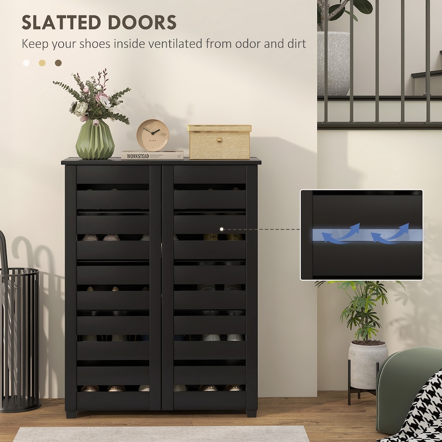 Image 988471_ALTMORE29.jpg, Product 988-471 / Price $159.99 - $172.99, HOMCOM Shoe Storage Cabinet with Slatted Doors for 15 Pairs of Shoes from HOMCOM on TSC.ca's Home & Garden department