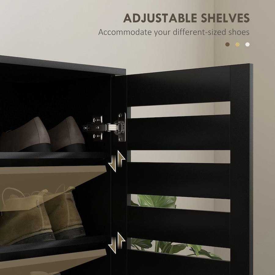 Image 988471_ALTMORE30.jpg, Product 988-471 / Price $159.99 - $172.99, HOMCOM Shoe Storage Cabinet with Slatted Doors for 15 Pairs of Shoes from HOMCOM on TSC.ca's Home & Garden department