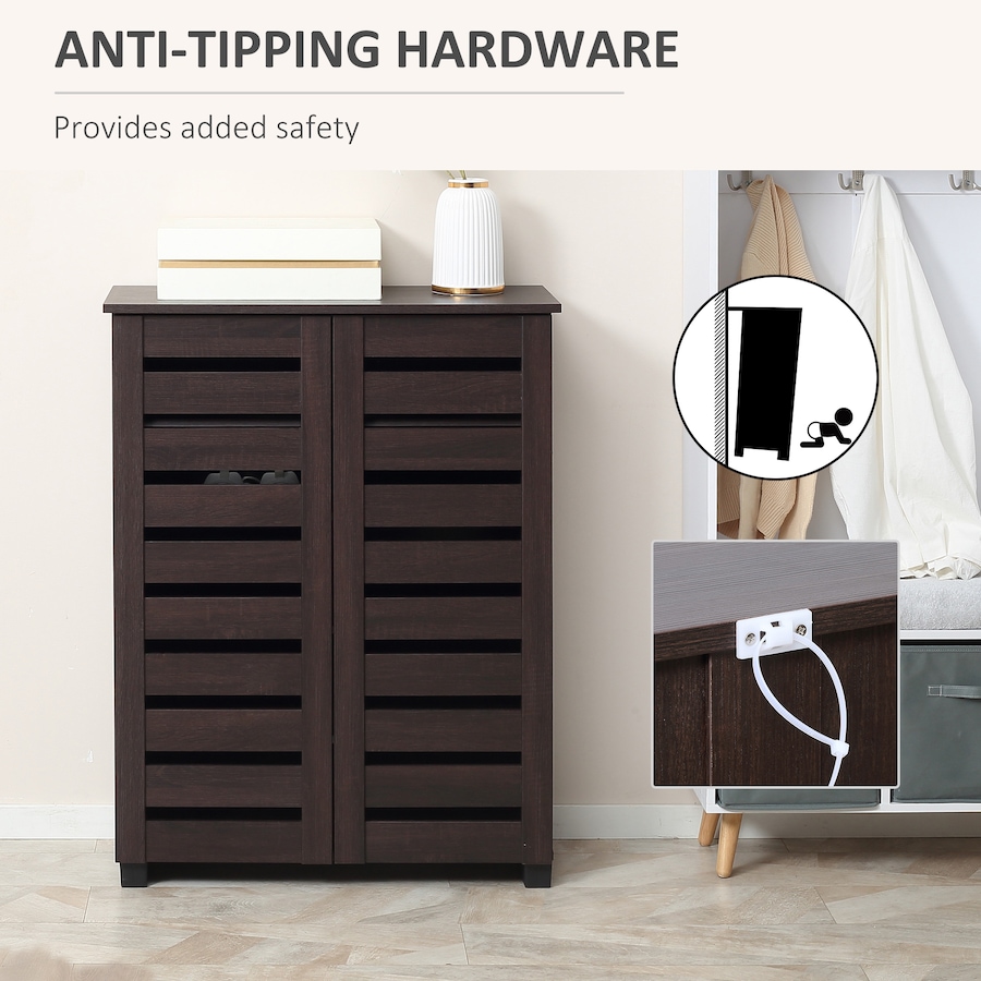 Image 988471_ALTMORE6.jpg, Product 988-471 / Price $159.99 - $172.99, HOMCOM Shoe Storage Cabinet with Slatted Doors for 15 Pairs of Shoes from HOMCOM on TSC.ca's Home & Garden department