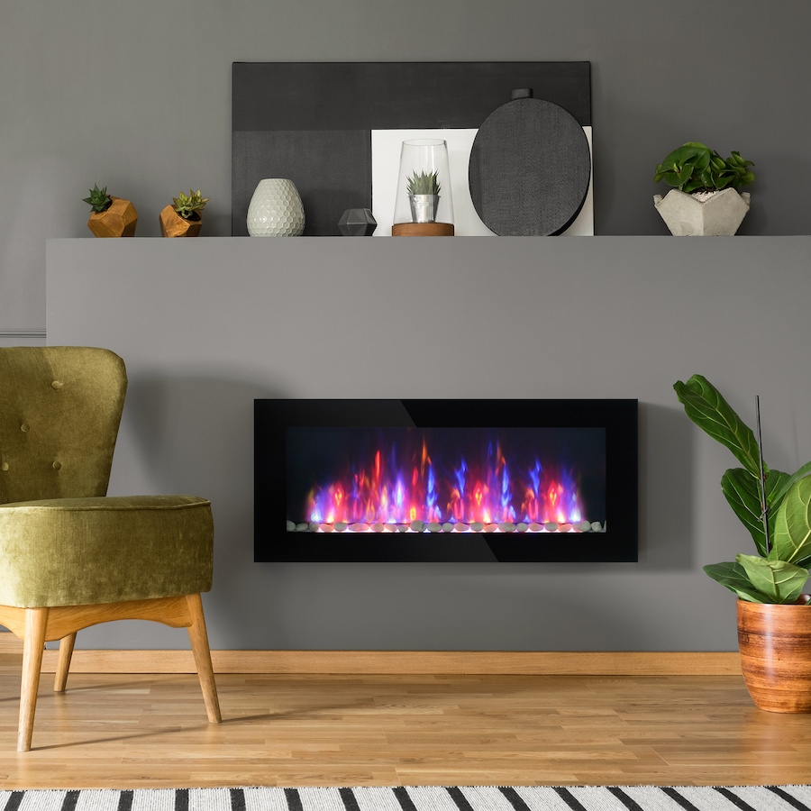 Image 988475_ALTMORE1.jpg, Product 988-475 / Price $169.99 - $199.99, HOMCOM 1500W Electric Fireplace Heater Wall Mounted W/ RC, LED Flame, 7 Color from HOMCOM on TSC.ca's Home & Garden department