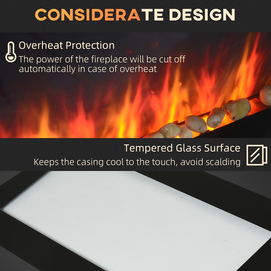 Image 988475_ALTMORE15.jpg, Product 988-475 / Price $169.99 - $199.99, HOMCOM 1500W Electric Fireplace Heater Wall Mounted W/ RC, LED Flame, 7 Color from HOMCOM on TSC.ca's Home & Garden department