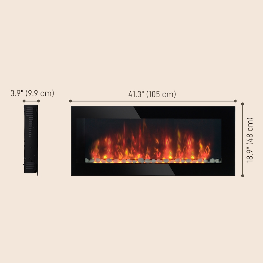 Image 988475_ALTMORE2.jpg, Product 988-475 / Price $169.99 - $199.99, HOMCOM 1500W Electric Fireplace Heater Wall Mounted W/ RC, LED Flame, 7 Color from HOMCOM on TSC.ca's Home & Garden department