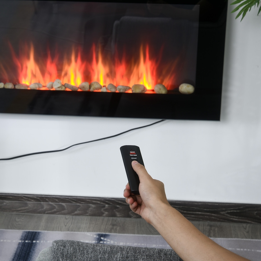 Image 988475_ALTMORE25.jpg, Product 988-475 / Price $169.99 - $199.99, HOMCOM 1500W Electric Fireplace Heater Wall Mounted W/ RC, LED Flame, 7 Color from HOMCOM on TSC.ca's Home & Garden department