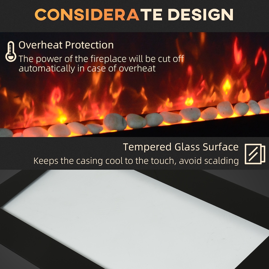 Image 988475_ALTMORE6.jpg, Product 988-475 / Price $169.99 - $199.99, HOMCOM 1500W Electric Fireplace Heater Wall Mounted W/ RC, LED Flame, 7 Color from HOMCOM on TSC.ca's Home & Garden department