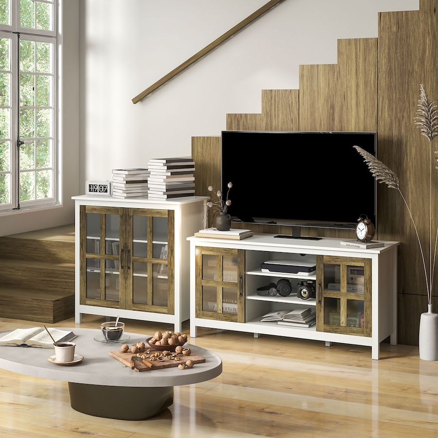 Image 988478_ALTMORE10.jpg, Product 988-478 / Price $177.50, HOMCOM TV Stand Cabinet for TVs up to 55 Inches W/ Shelves & Cupboards from HOMCOM on TSC.ca's Home & Garden department