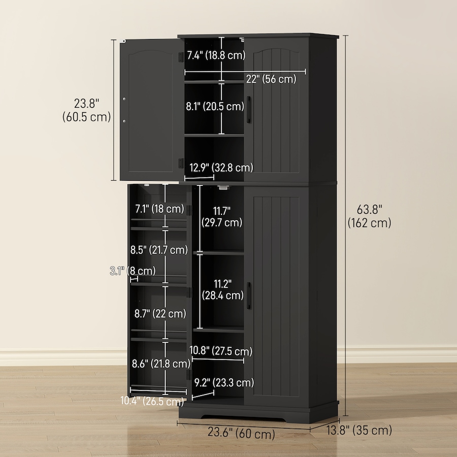Image 988481_ALTMORE11.jpg, Product 988-481 / Price $203.69 - $204.99, HOMCOM Pantry Cabinet, 64" Storage Cabinet with Adjustable Shelves from HOMCOM on TSC.ca's Home & Garden department