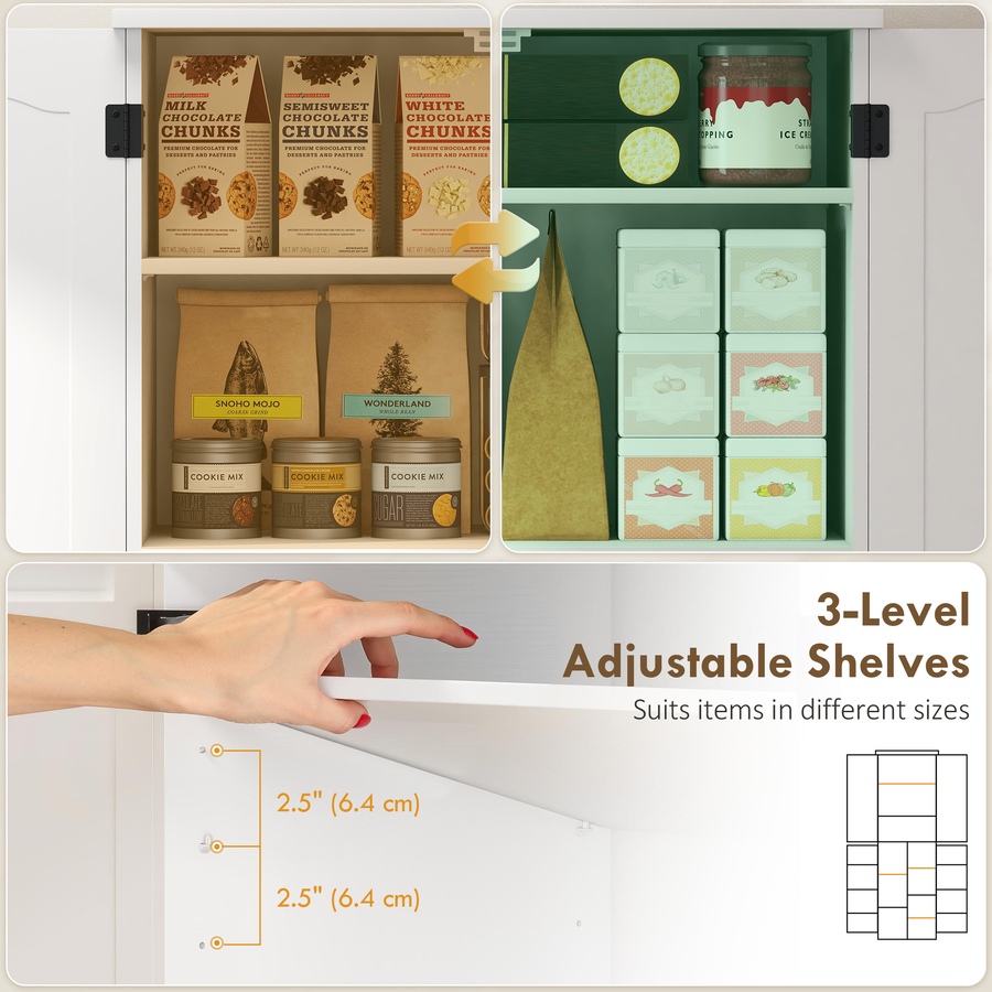 Image 988481_ALTMORE4.jpg, Product 988-481 / Price $203.69 - $204.99, HOMCOM Pantry Cabinet, 64" Storage Cabinet with Adjustable Shelves from HOMCOM on TSC.ca's Home & Garden department