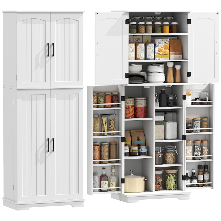 Image 988481_ST01.jpg, Product 988-481 / Price $203.69 - $204.99, HOMCOM Pantry Cabinet, 64" Storage Cabinet with Adjustable Shelves from HOMCOM on TSC.ca's Home & Garden department