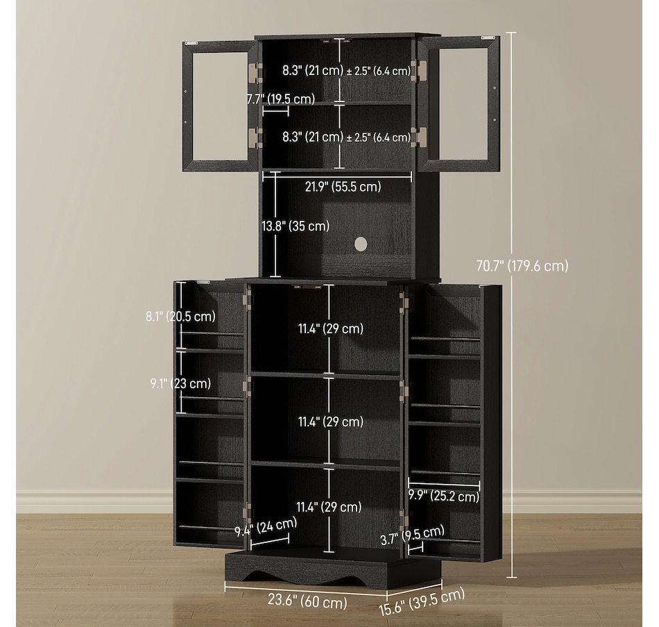 Image 988483_ALTMORE11.jpg, Product 988-483 / Price $229.00 - $239.99, 71" Kitchen Pantry Cabinet, Kitchen Hutch with 8 Door Shelves from HOMCOM on TSC.ca's Home & Garden department