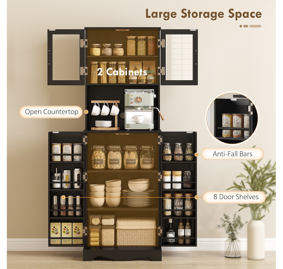 Image 988483_ALTMORE12.jpg, Product 988-483 / Price $229.00 - $239.99, 71" Kitchen Pantry Cabinet, Kitchen Hutch with 8 Door Shelves from HOMCOM on TSC.ca's Home & Garden department