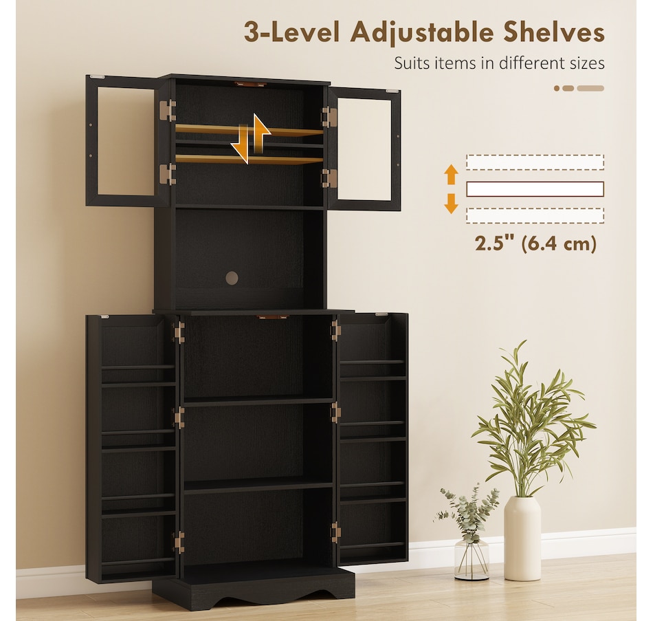 Image 988483_ALTMORE13.jpg, Product 988-483 / Price $229.00 - $239.99, 71" Kitchen Pantry Cabinet, Kitchen Hutch with 8 Door Shelves from HOMCOM on TSC.ca's Home & Garden department