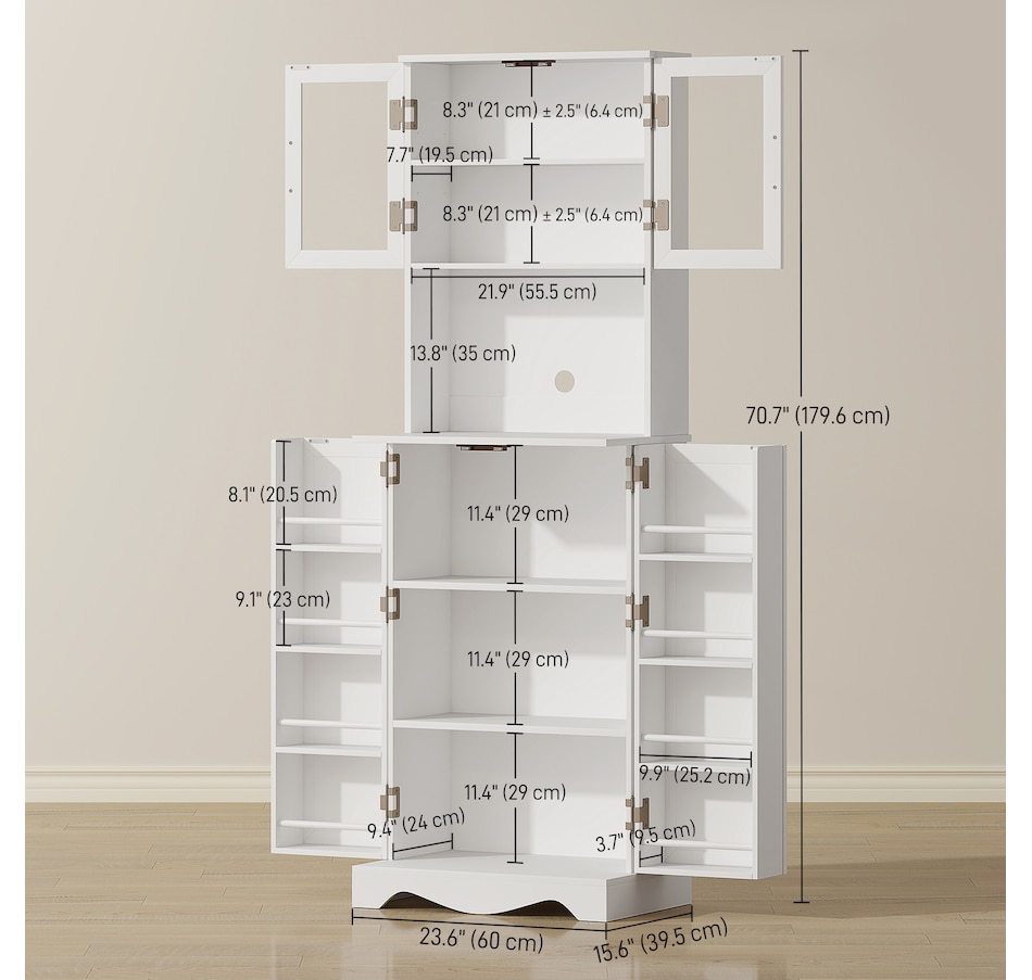 Image 988483_ALTMORE2.jpg, Product 988-483 / Price $229.00 - $239.99, 71" Kitchen Pantry Cabinet, Kitchen Hutch with 8 Door Shelves from HOMCOM on TSC.ca's Home & Garden department