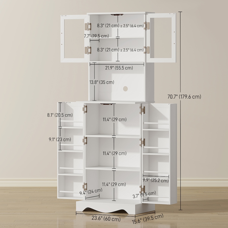 Image 988483_ALTMORE2.jpg, Product 988-483 / Price $214.99 - $229.99, 71" Kitchen Pantry Cabinet, Kitchen Hutch with 8 Door Shelves from HOMCOM on TSC.ca's Home & Garden department