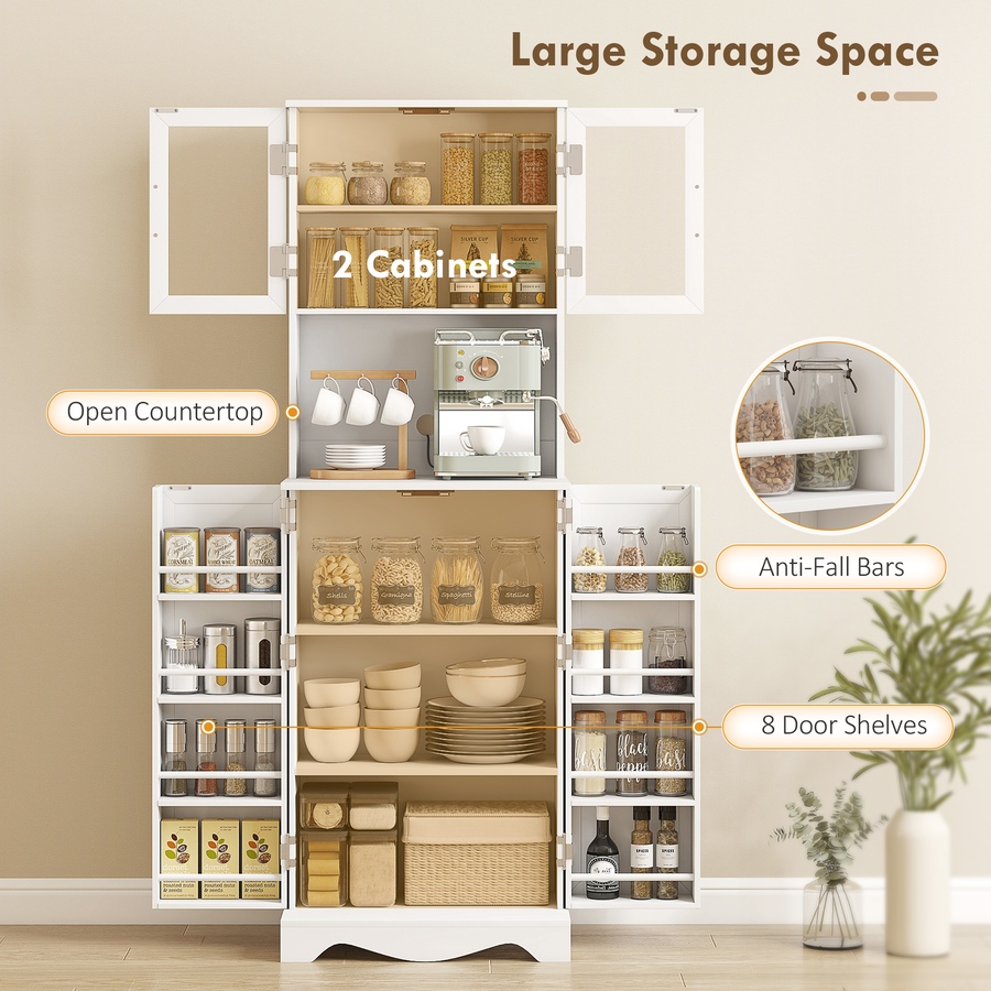 Image 988483_ALTMORE3.jpg, Product 988-483 / Price $214.99 - $229.99, 71" Kitchen Pantry Cabinet, Kitchen Hutch with 8 Door Shelves from HOMCOM on TSC.ca's Home & Garden department