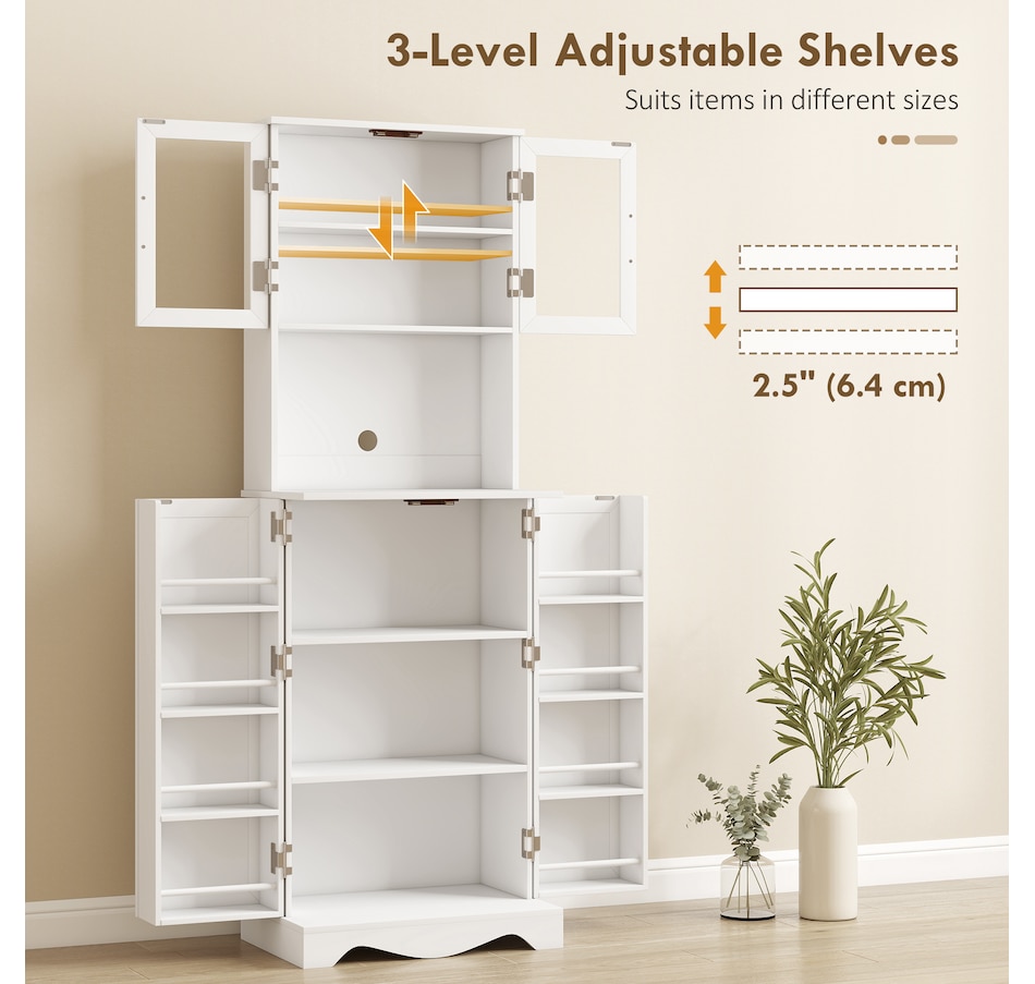Image 988483_ALTMORE4.jpg, Product 988-483 / Price $229.00 - $239.99, 71" Kitchen Pantry Cabinet, Kitchen Hutch with 8 Door Shelves from HOMCOM on TSC.ca's Home & Garden department