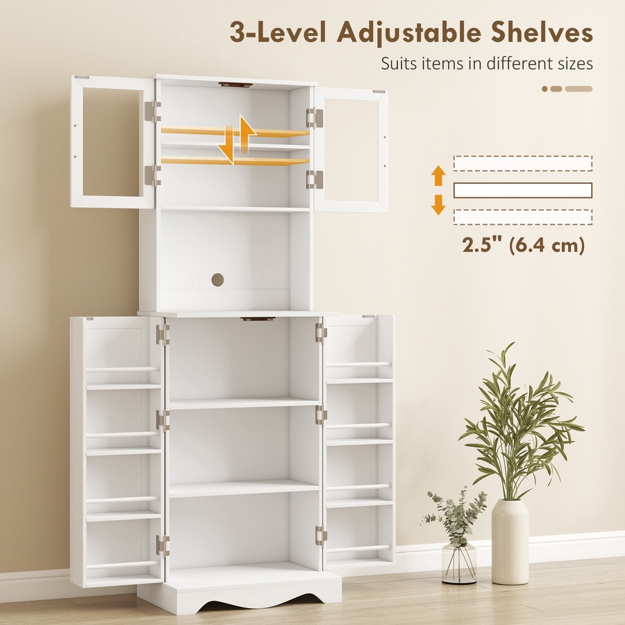 Image 988483_ALTMORE4.jpg, Product 988-483 / Price $214.99 - $229.99, 71" Kitchen Pantry Cabinet, Kitchen Hutch with 8 Door Shelves from HOMCOM on TSC.ca's Home & Garden department