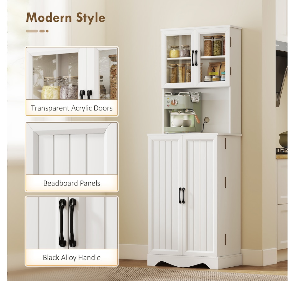Image 988483_ALTMORE6.jpg, Product 988-483 / Price $229.00 - $239.99, 71" Kitchen Pantry Cabinet, Kitchen Hutch with 8 Door Shelves from HOMCOM on TSC.ca's Home & Garden department