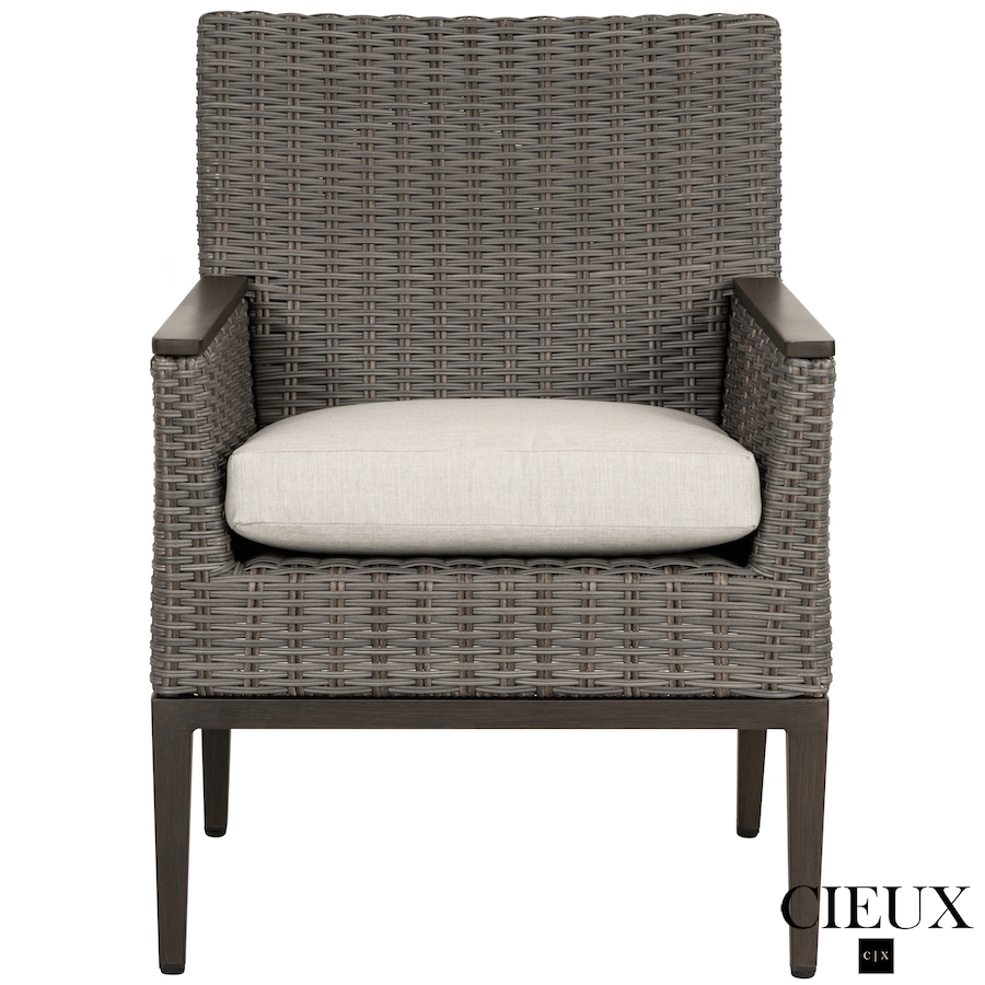 Image 988499_ALTMORE4.png, Product 988-499 / Price $3,569.99, CIEUX Loire Outdoor Patio Aluminum Metal 7 Piece Dining Table Set with 4 Arm Chairs, 2 Swivel Arm Chairs and Sunbrella Cast Silver Cushions from CIEUX on TSC.ca's Home & Garden department