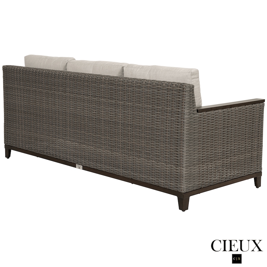 Image 988500_ALTMORE5.png, Product 988-500 / Price $3,569.99, CIEUX Loire Outdoor Patio Aluminum Metal Sofa Conversation Set with Swivel Club Chairs and Sunbrella Cast Silver Cushions from CIEUX on TSC.ca's Home & Garden department