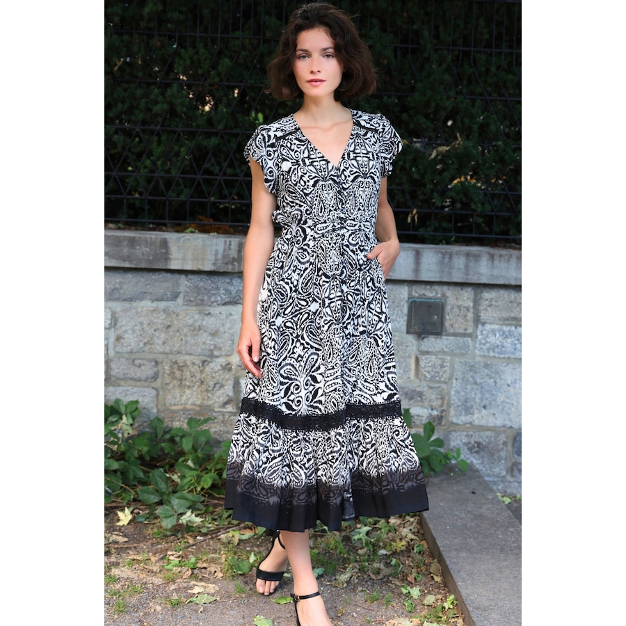 Image 988501_ALTMORE1.jpg, Product 988-501 / Price $137.44, printed midi dress v neck short sleeve from ANNICK on TSC.ca's Fashion department