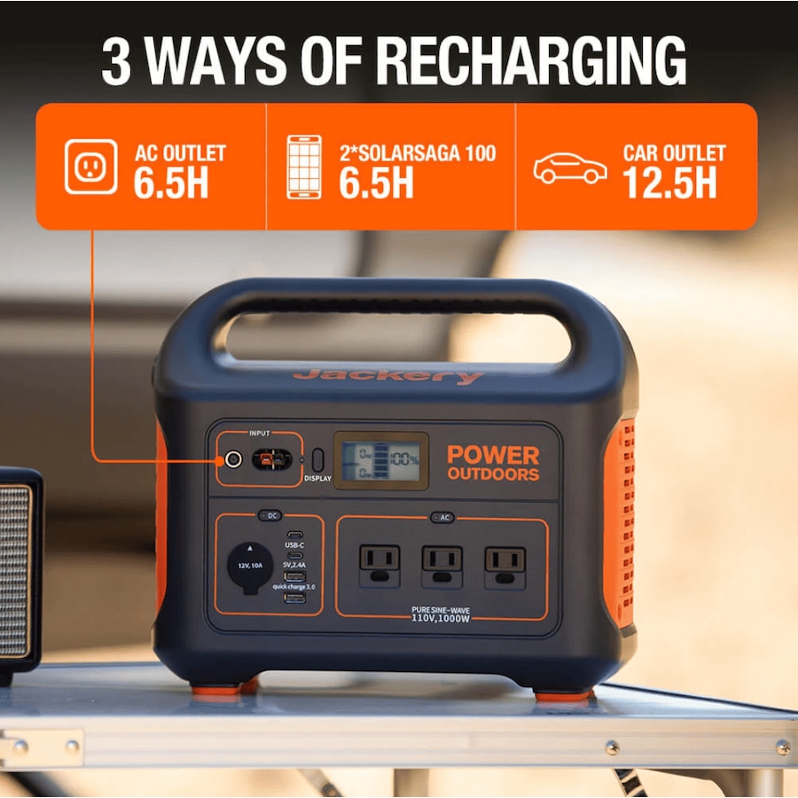 Image 990360_ALTMORE2.png, Product 990-360 / Price $399.99, Jackery Explorer 880 Portable Power Station, 880Wh Capacity with 3x1000W AC Outlets, Solar Generator for Home Backup, Emergency, Outdoor Camping from Jackery on TSC.ca's Electronics department