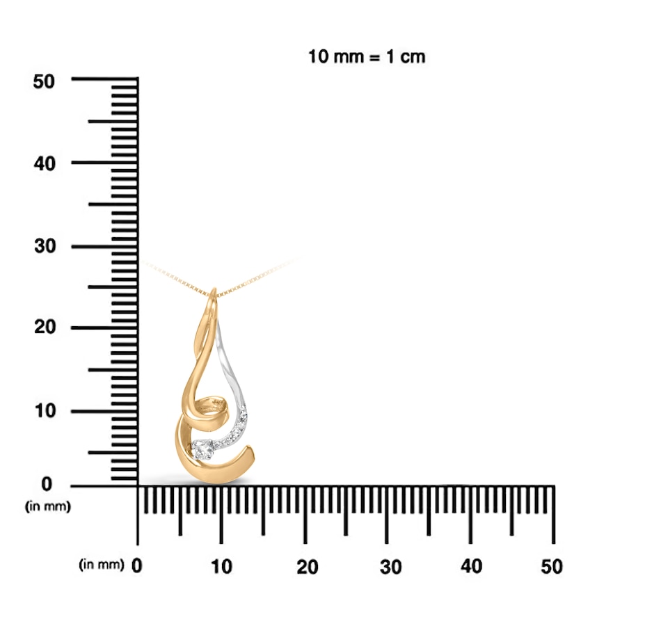 Image 990377_ALTMORE3.jpg, Product 990-377 / Price $911.00, Espira 10K Two-Tone Gold 1/10 cttw Round Cut Diamond Swirl Pendant Necklace (I-J, I2-I3) from Haus of Brilliance on TSC.ca's Jewellery department