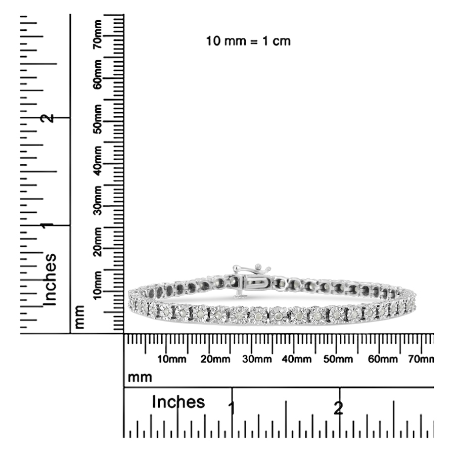Image 990388_ALTMORE5.jpg, Product 990-388 / Price $1,089.00, .925 Sterling Silver 1.0 Cttw Diamond Spiral Wave Curved-Link 7" Tennis Bracelet (I-J Color, I3 Clarity) from Haus of Brilliance on TSC.ca's Jewellery department
